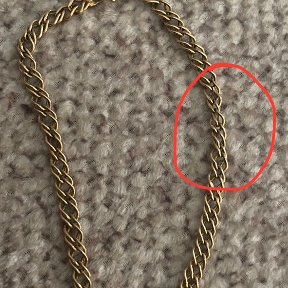 14kt gold Italy double link chain braclet - Picture 6 of 7